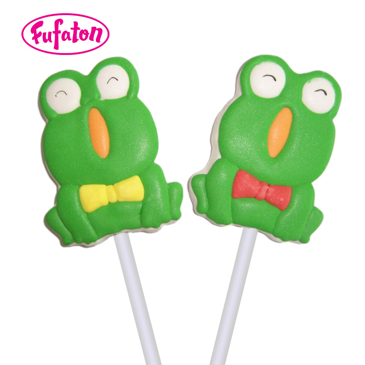 Fruit Flavored Frog Shape marshmallow lollipop Candy