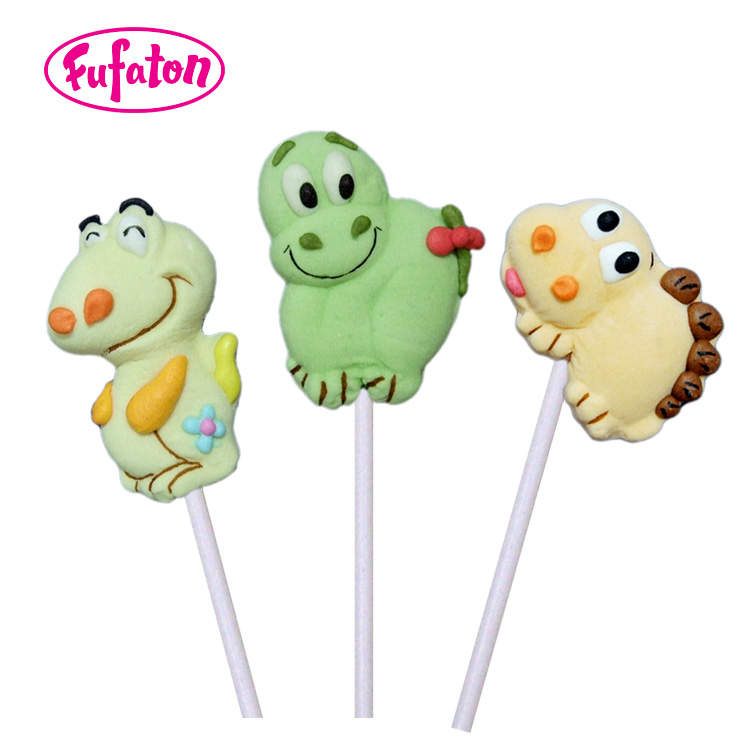 Dinasour Shaped Marshmallow lollipop Candy