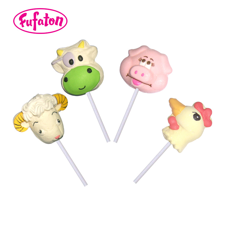 Farm Animal Marshmallow lollipops