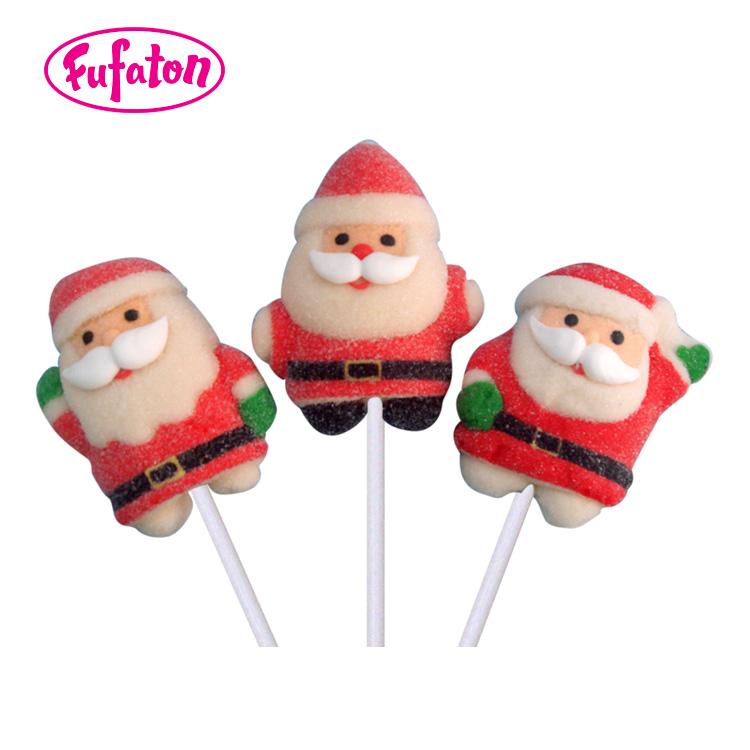 Hand Decorated Santa Marshmallow Lollipop for Xmas | OEM Candy Manufacturer