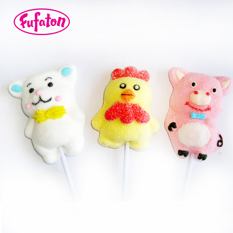 25g Marshmallow Lollipop Candy Shaped Like Animals