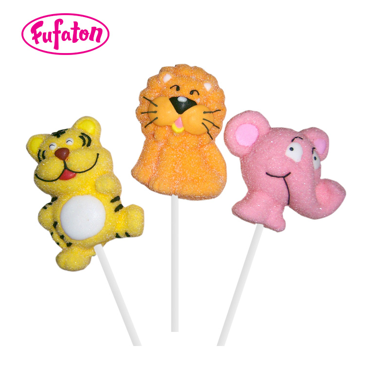 African Wildlife Animal Shaped Marshmallow Candy Lollipop