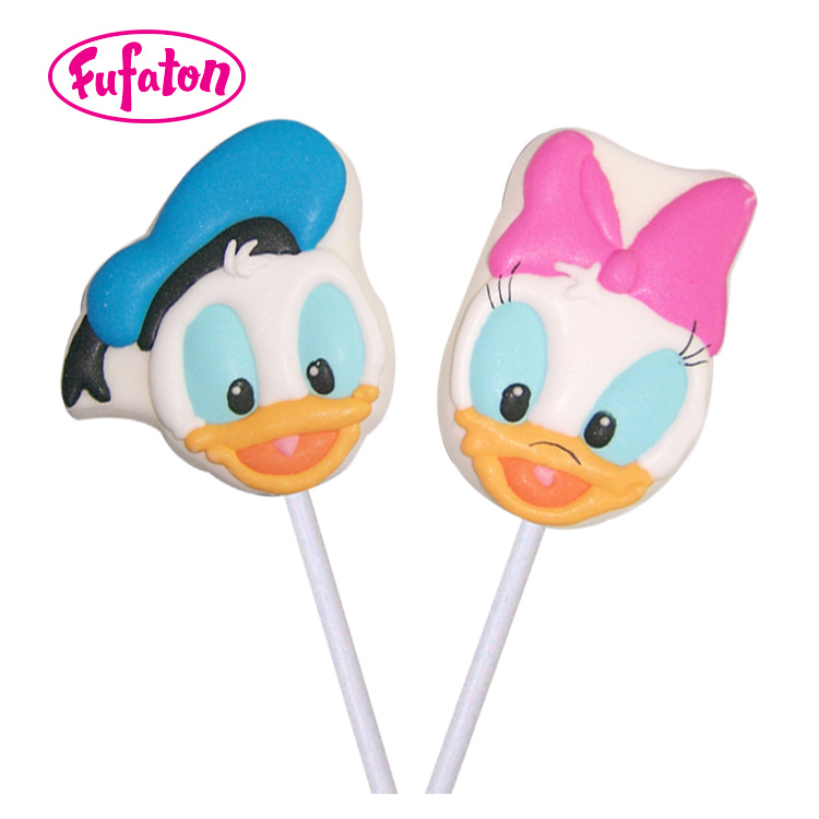 Disney cartoon shaped marshmallow lollipop candy for Children