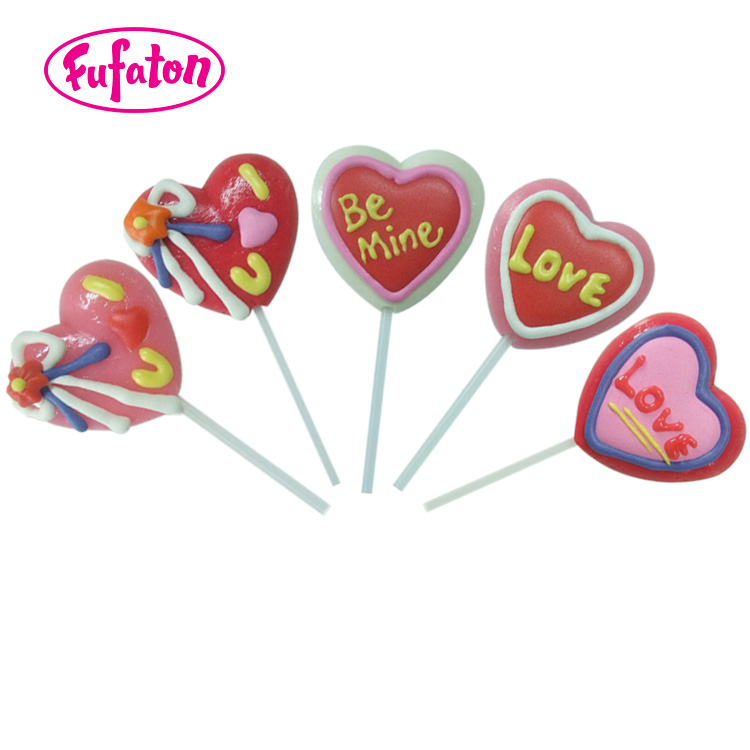 Red Heart Shaped Lollipop Candy