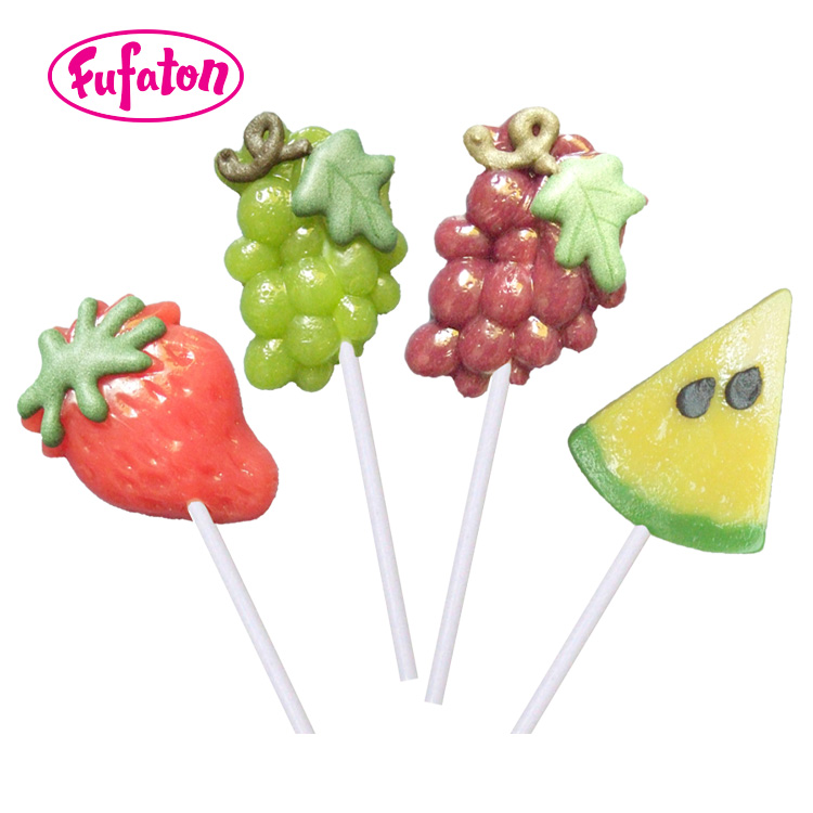 Hard Candy Shaped like fruit banana lollipop
