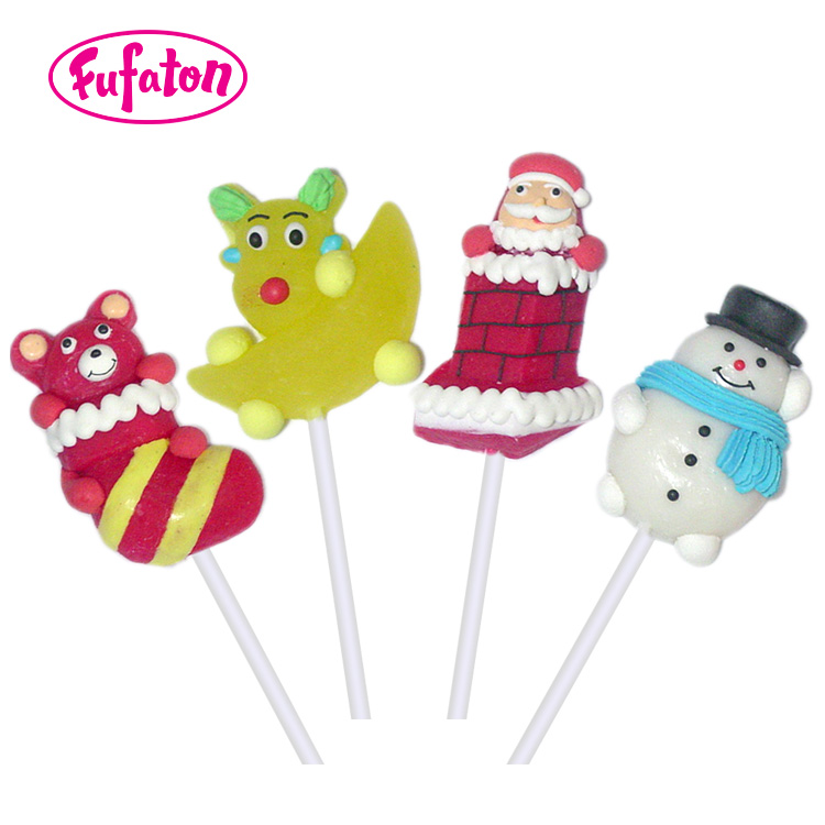 Different cartoon shaped candy Lollipops for Christmas