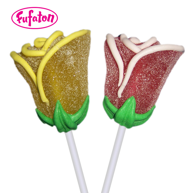 Rose Flower shaped candy jellypop
