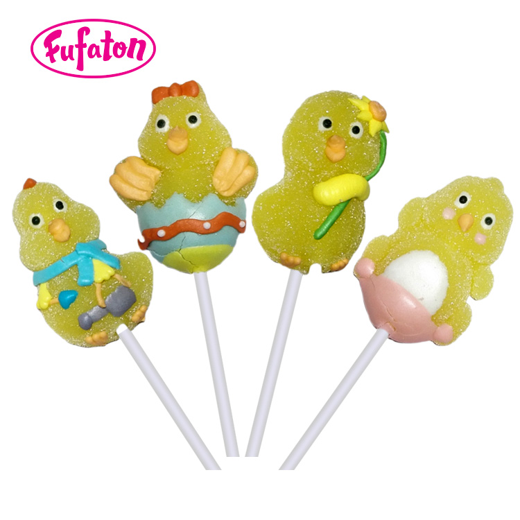 Chicken Shaped jelly lollipop for Easter