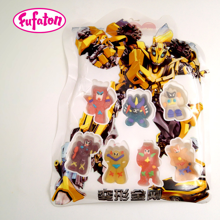 Mini cartoon jelly candy decoration in hanging bag