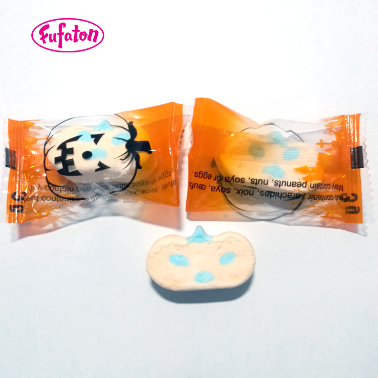 Individually wrapped Halloween marshmallows in pieces