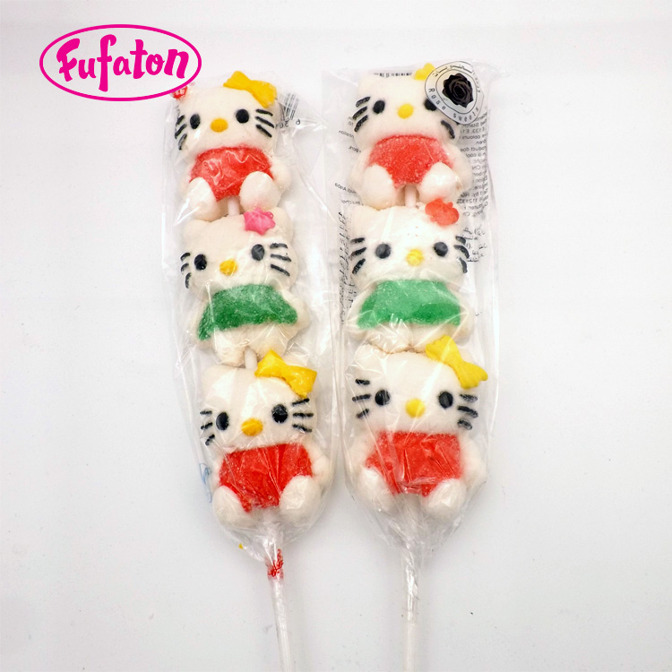 Lovely Hello Kitty Marshmallow Kebab Lollipop Candy