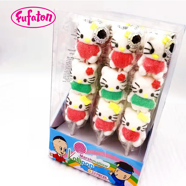 Lovely Hello Kitty Marshmallow Kebab Lollipop Candy