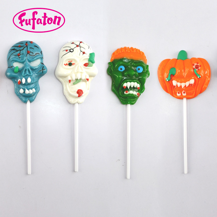 Hand Decorated Scary Skull lollipops for Halloween