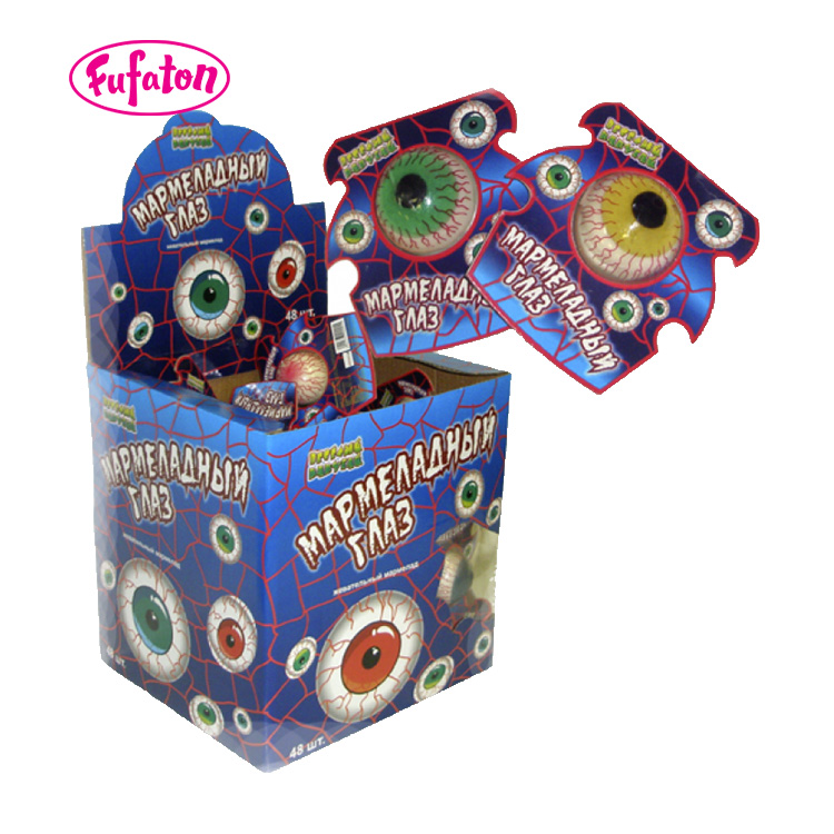 Gummy Candy Eyeballs with Paper Clip for Halloween