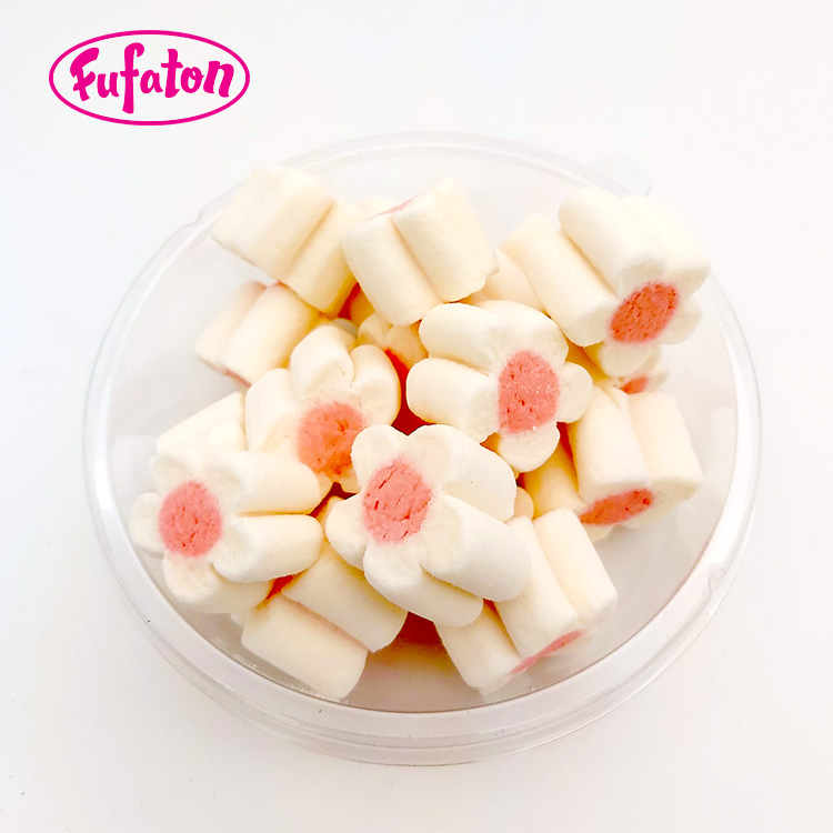 Flower shaped Marshmallows in bags