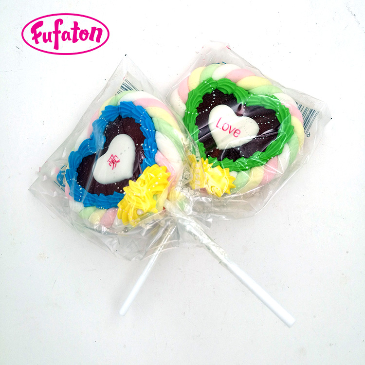 Heart Shaped Jelly Marshmallow Lollipop Wholesale