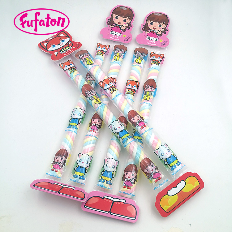 Long Twist rope shaped marshmallow Leg Candy