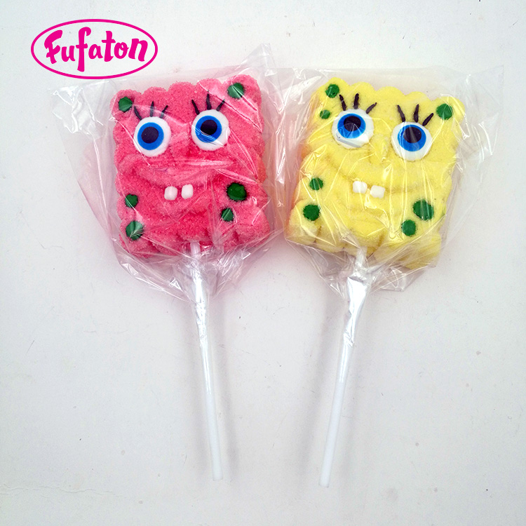 Sponge Bob Shaped Marshmallow Candy Lollipops