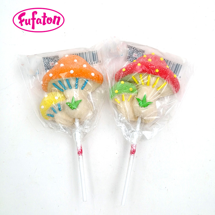 Mushroom Shaped marshmallow Candy Lollipops