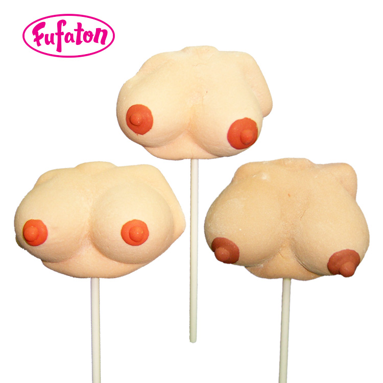 Big Boob breast shaped marshmallow pop