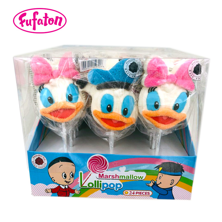 Disney cartoon shaped marshmallow lollipop candy for Children
