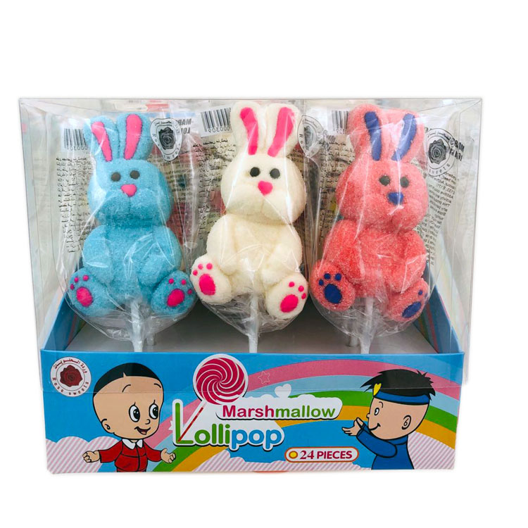 Lovely Rabbit Shaped Marshmallow Lollipop Candy Wholesale | Cute Bunny Candy Manufacturer