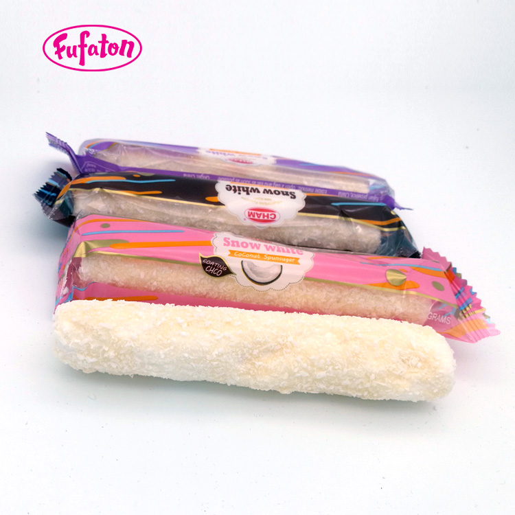 Whey powder coated jelly jam filled marshmallow bars
