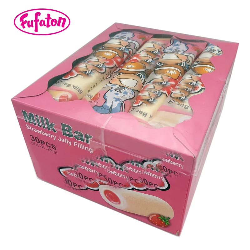Whey powder coated jelly jam filled marshmallow bars