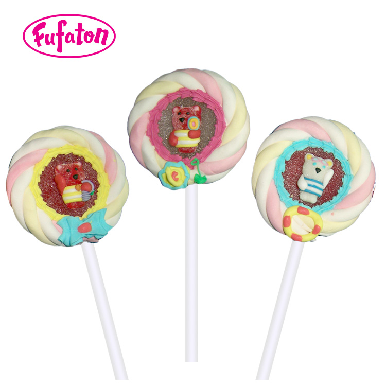 Teddy bear shaped jelly marshmallow pops
