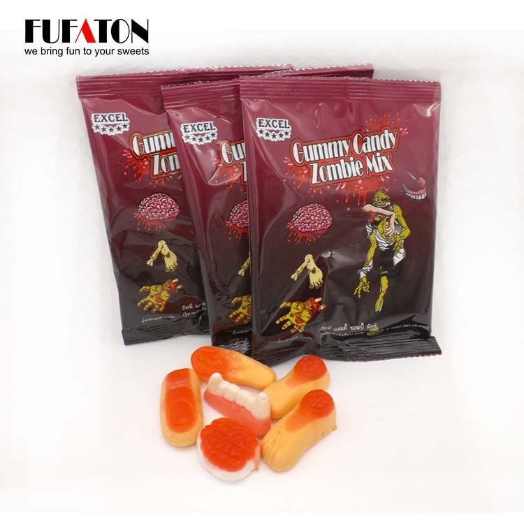 Gummy body parts finger shaped candy for Halloween
