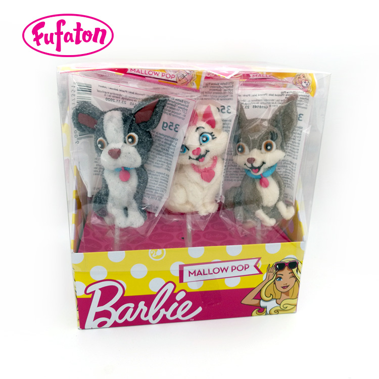 35g Barbie Pets shaped Marshmallow Lollipops