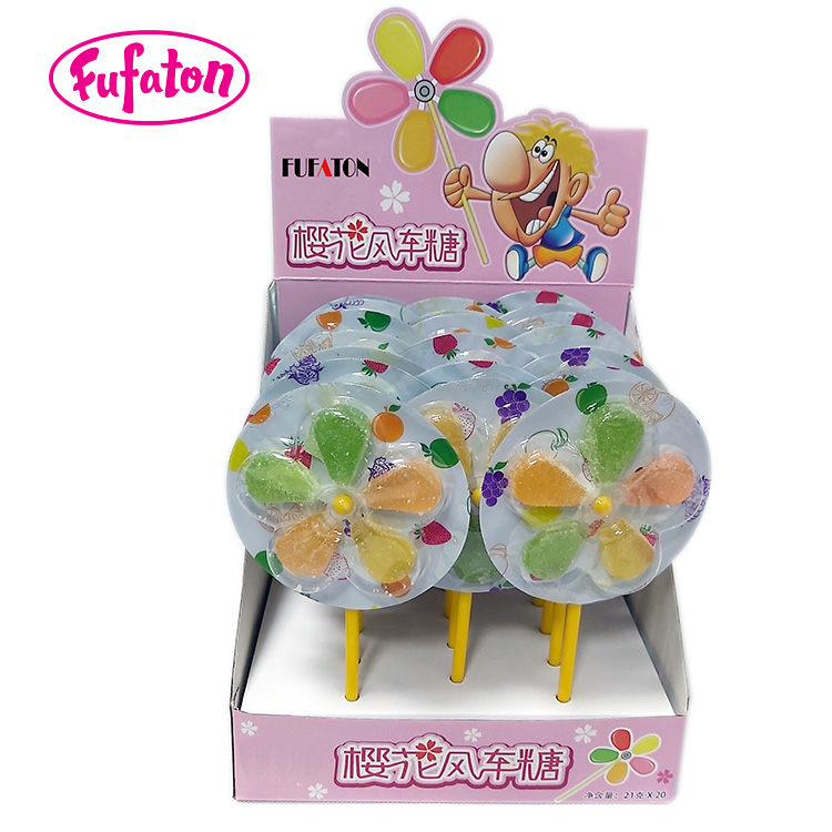 Jelly windmill lollipop candy