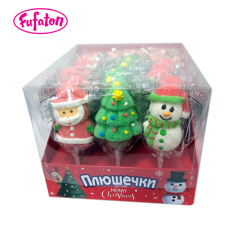 Hand Decorated Christmas Marshmallow Lollipop Candy