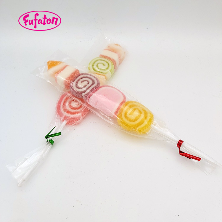 Gummy candy kebab on a skewer