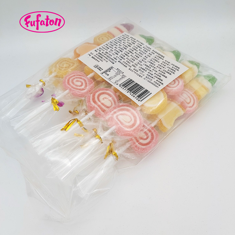 Gummy candy kebab on a skewer