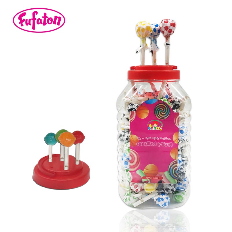 Bubble Gum Filled Lollipops in Jar Wholesale | Candy Manufacturer