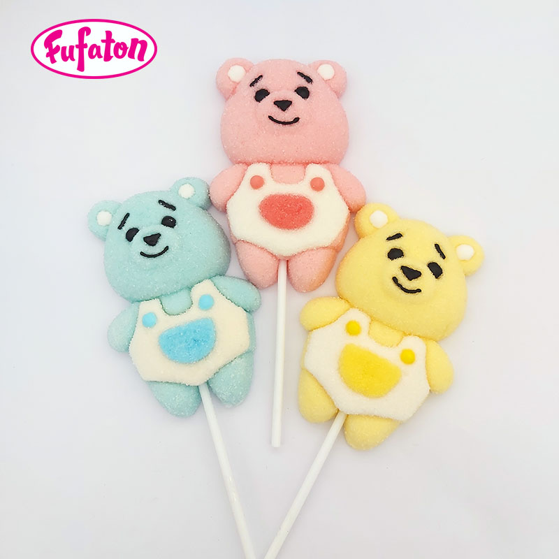 Bear Shaped Marshmallow Lollipop Wholesale | Teddy Bear Candy Supplier