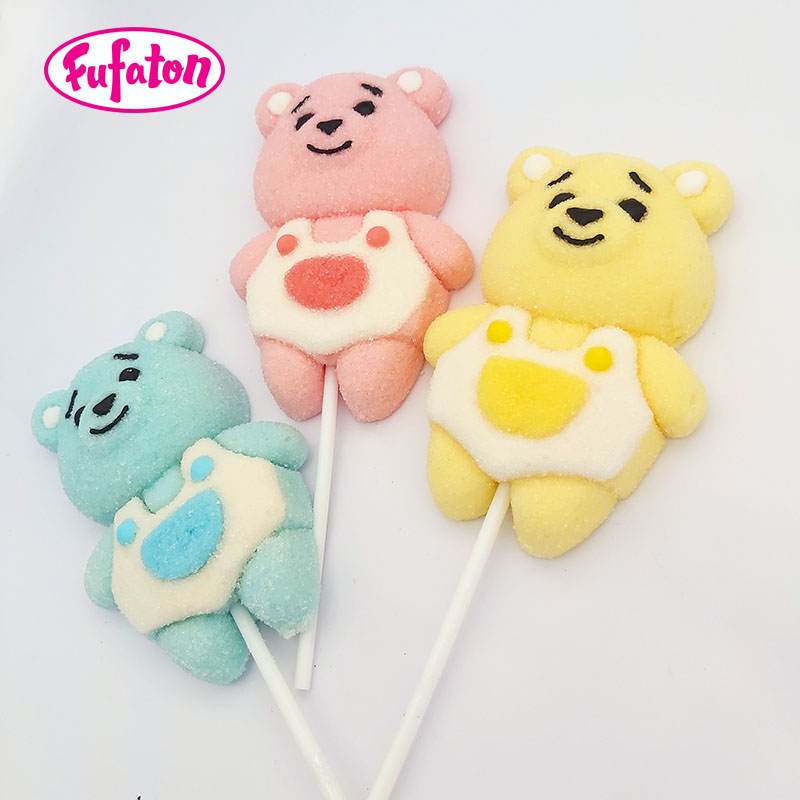 Bear Shaped Marshmallow Lollipop Wholesale | Teddy Bear Candy Supplier