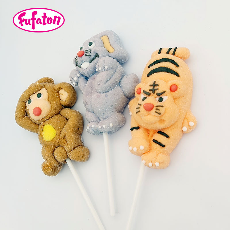 Animal Monkey Rabbit Tiger Marshmallow Lollipop Candy Wholesale | Candy Manufacturer