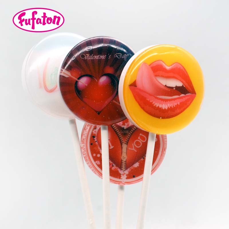 Sugar Free Valentine Image Printing Lollipop Candy