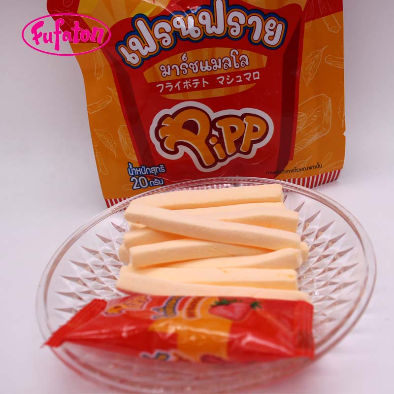 Fruit Flavored Yummy Mallow Fries Wholesale Supplier | Marshmallow Candy Factory