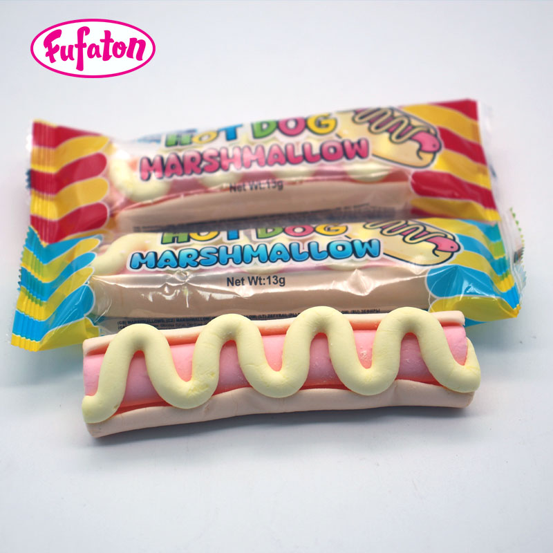 Mallow Hot Dog Shaped Novelty Marshmallow Confectionery