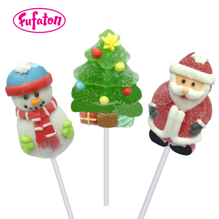 28g Snowman shaped jellypop for Christmas